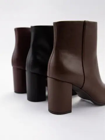 Jevon Block Heel Ankle Booties