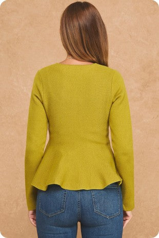 Ina Peplum Cardigan