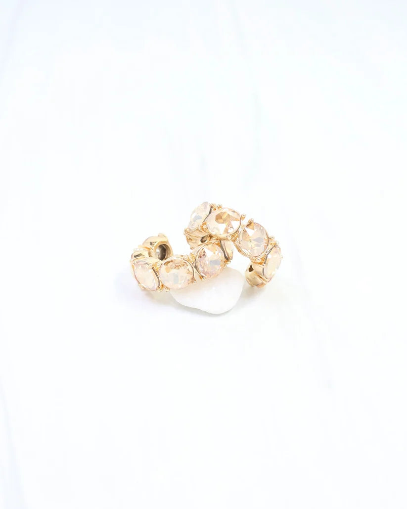 Kadis Crystal Hoop Earring