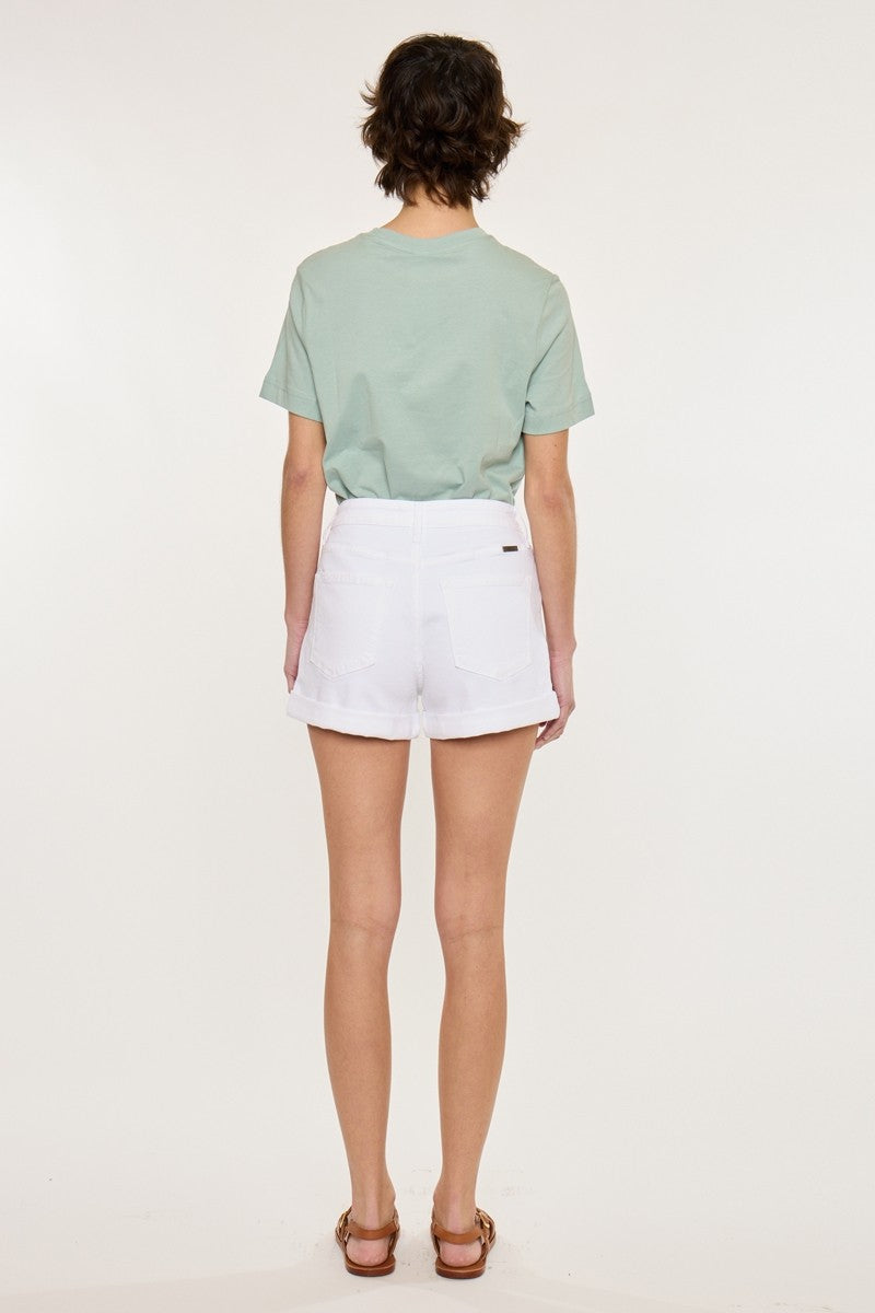 Kathy Mom Rolled Denim Shorts