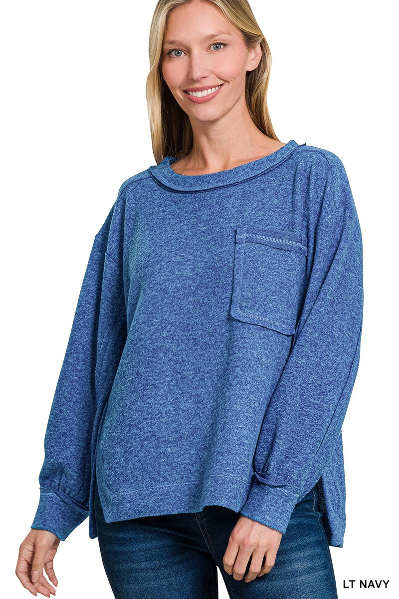 Brushed High Low Sweater