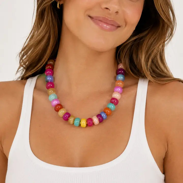 Luxe Marbled Candy Necklace