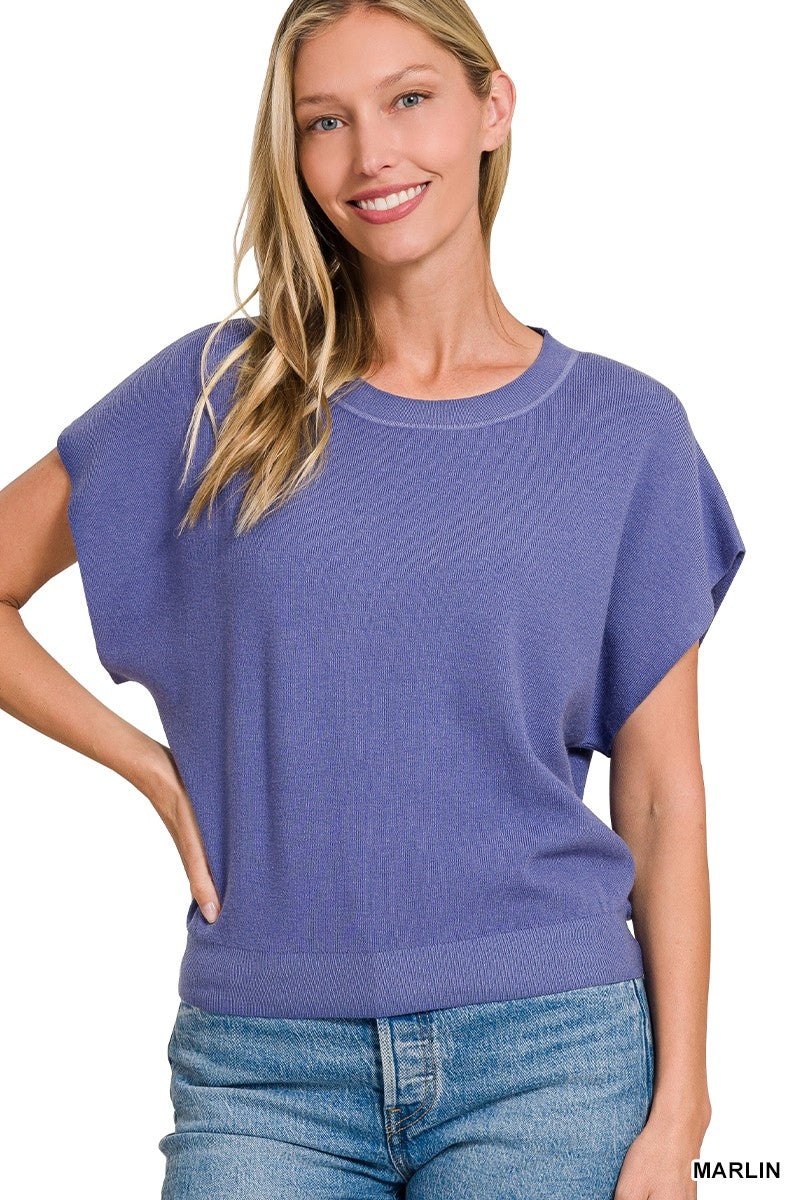 Short Sleeve Dolman Sweater