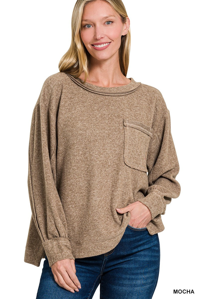 Brushed High Low Sweater