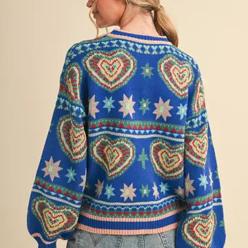 Colorful Heart Cardigan