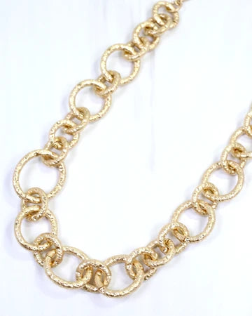 Alba Hammered Link Necklace