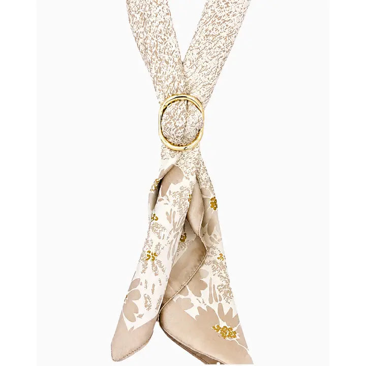 Gold Ring Scarf Necklace