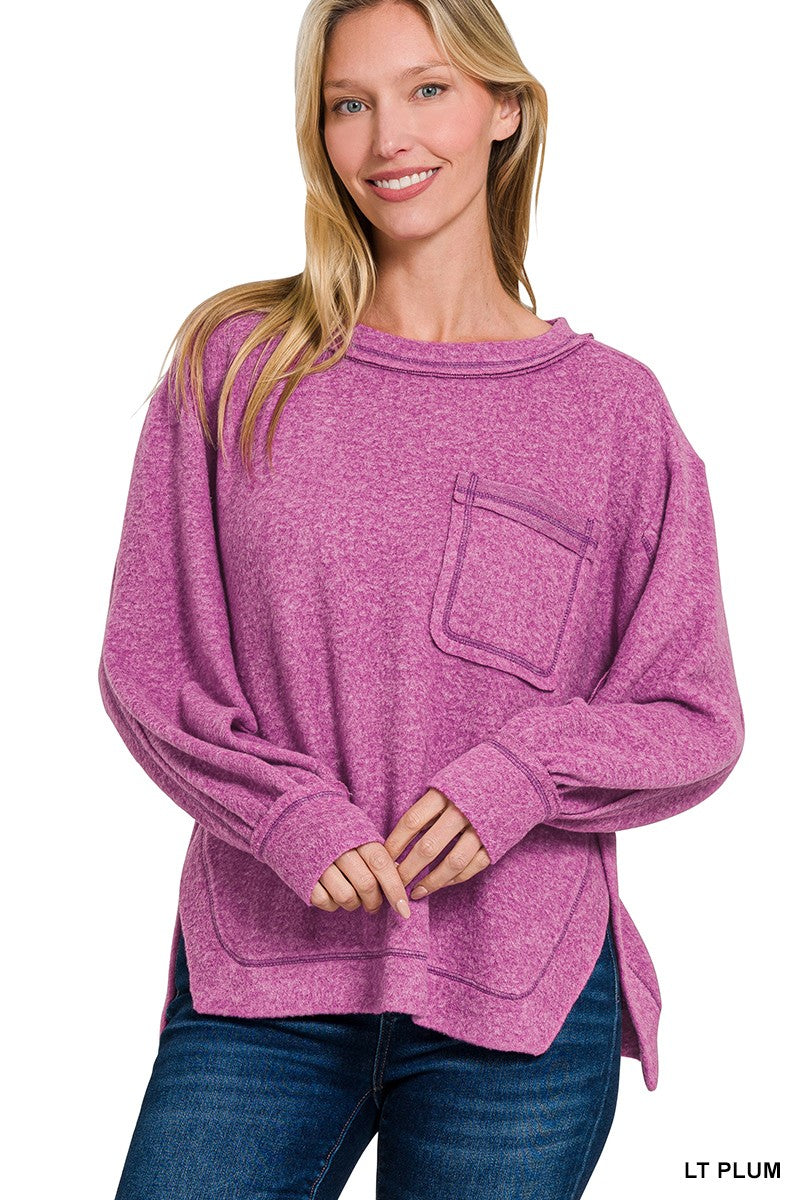 Brushed High Low Sweater
