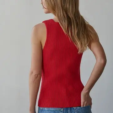 Lida Ribbed Sleeveless Sweater