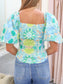 Camille Puff Sleeve Floral Top