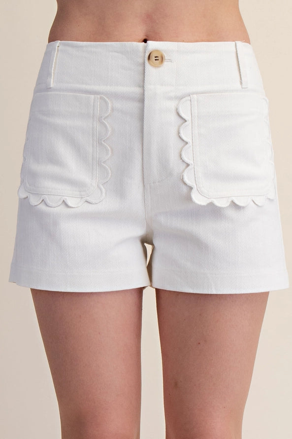 Marin Scalloped Pocket Shorts