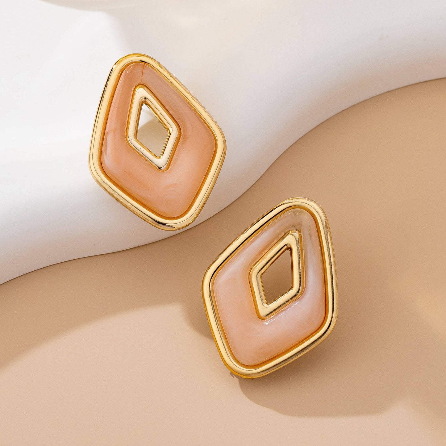 Enamel Stud Earrings