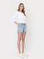 Distressed Hem Denim Short
