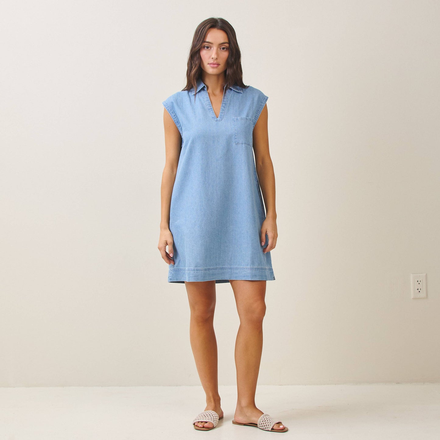 Arlie Sleeveless Denim Dress