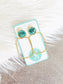 Glitter Top Rectangle Hoops