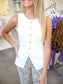 Gina Gold Button Detail Vest