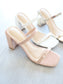 Double Strap Slide On Heels