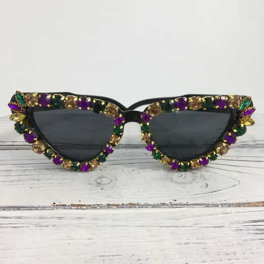 Mardi Gras Rhinestone Sunglasses