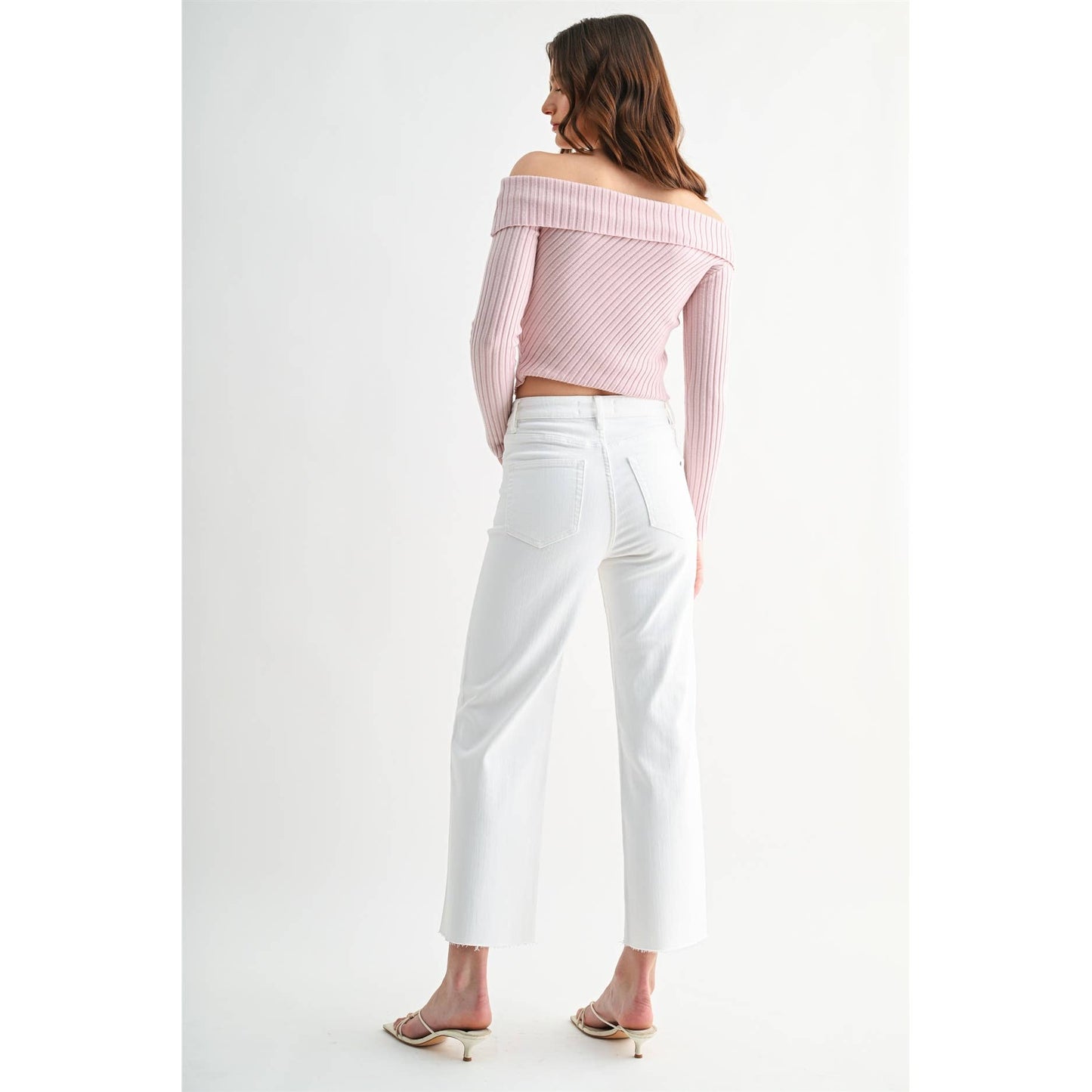 H/R Wide Leg Cropped Hem