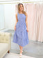 Poppy Striped Back Tie Midi Dress
