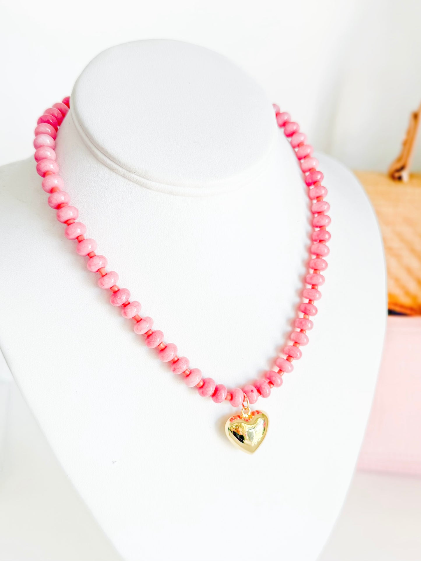 Heart Beaded Candy Necklace