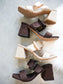 Sally Double Strap Block Heels