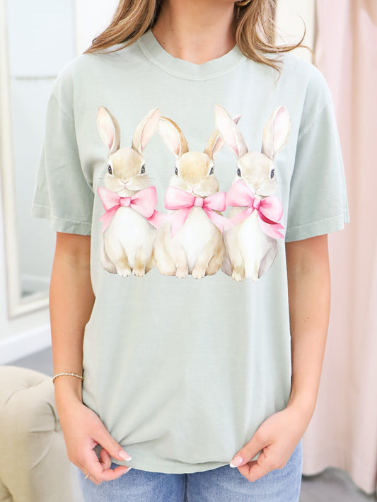 Triple Bunny Easter Tee