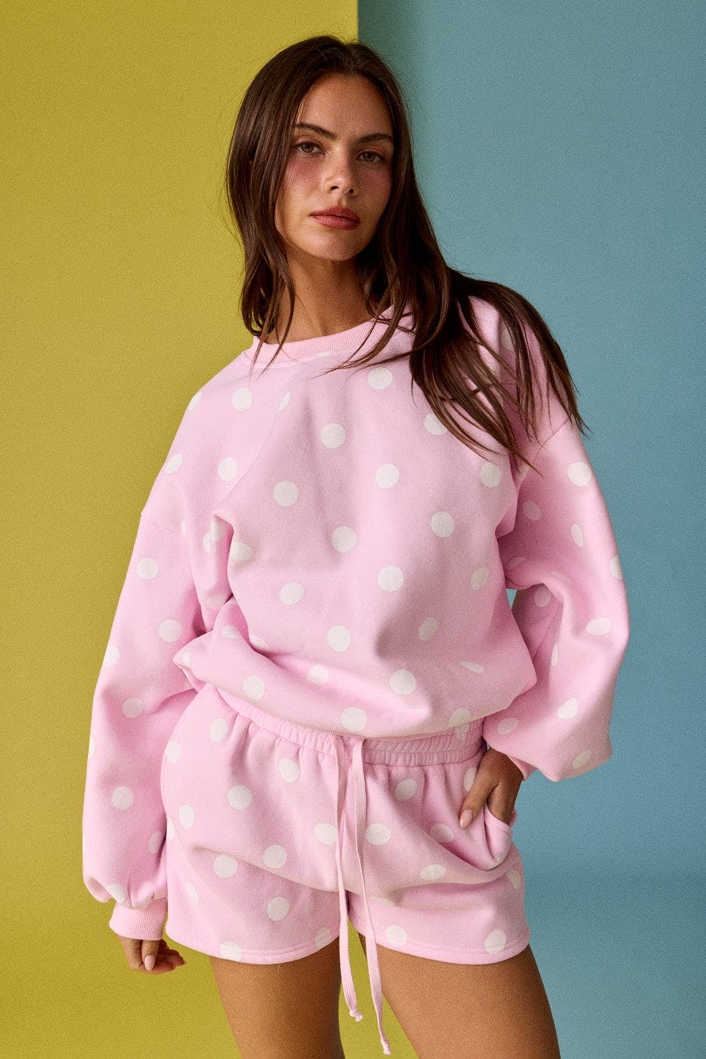 Mabel Polka Dot Fleece Set