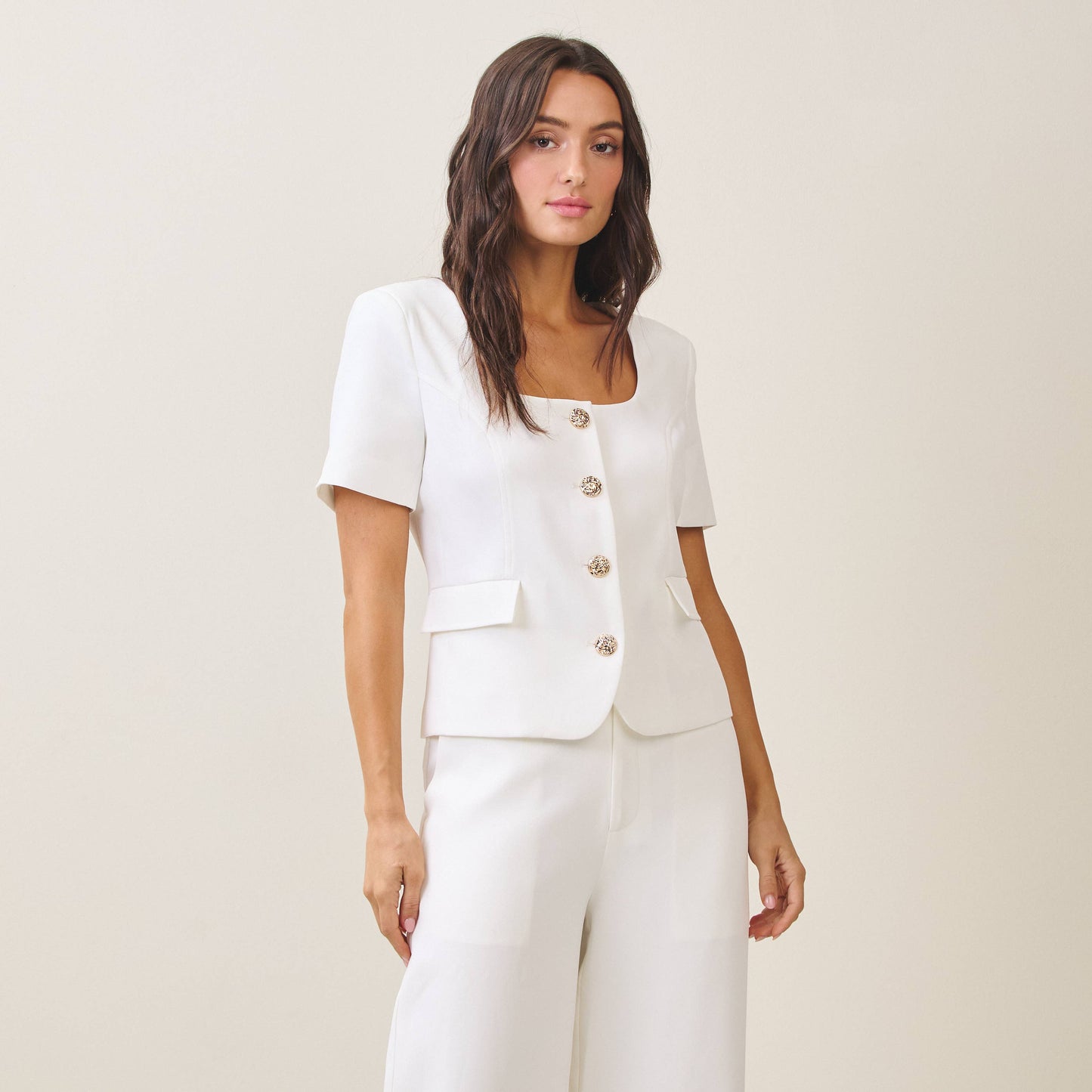 Audra Button Top