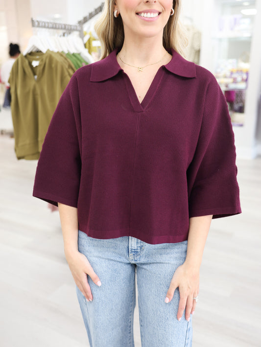 Danni V-Neck Knit Top