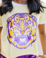 Sequin Tiger Face Yellow Tee