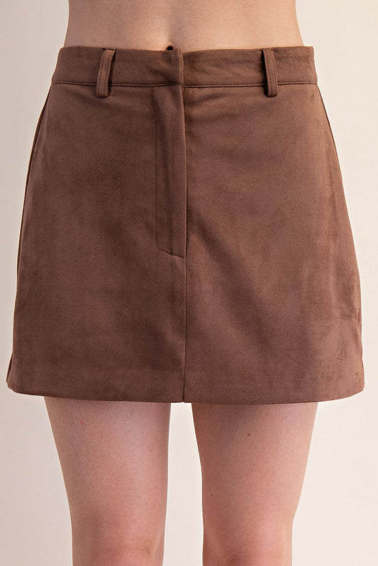 Suede Mini Skirt