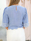 Jenny Embroidered Gingham Top