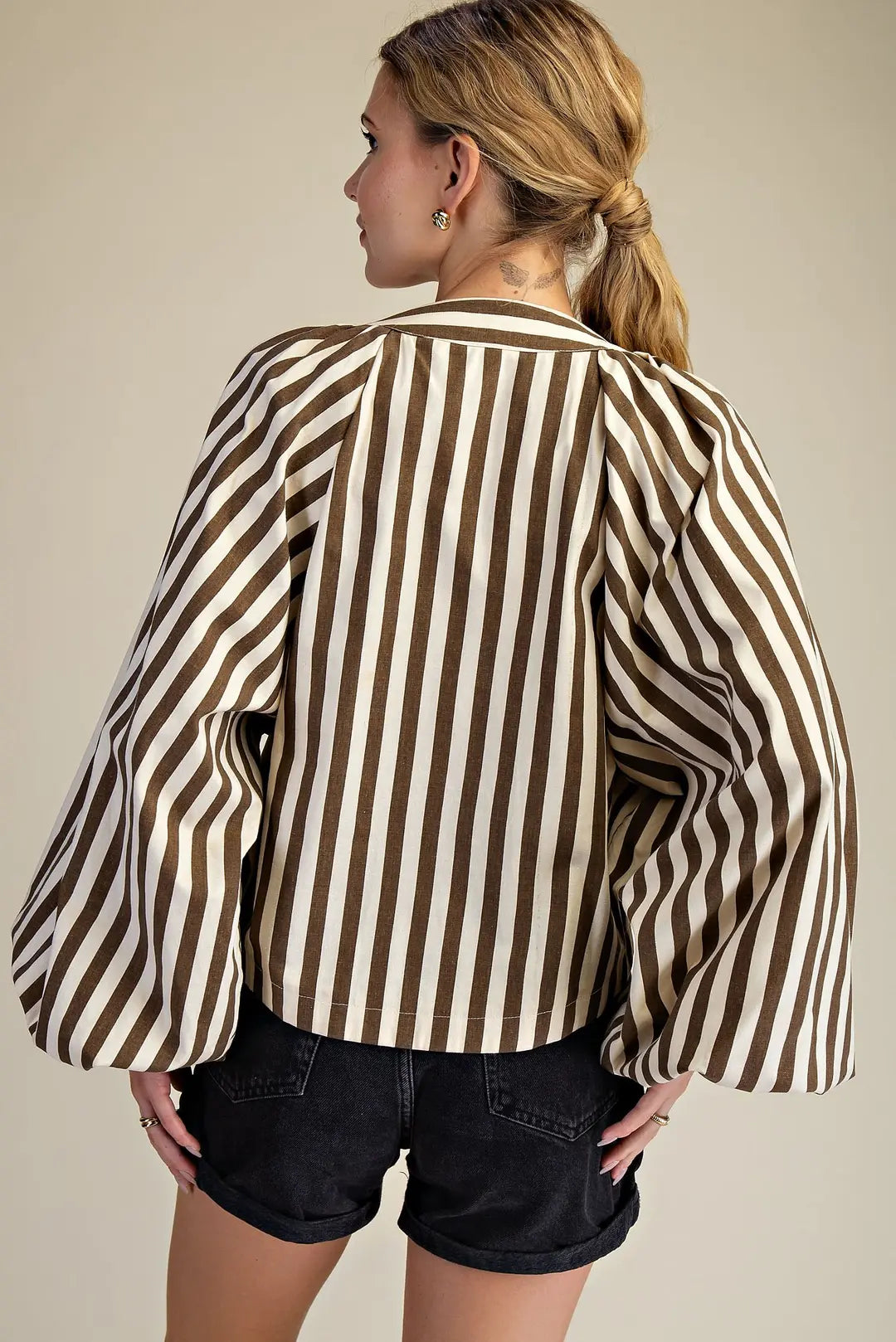 Dolman Lace-Up Blouse