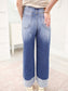 High Rise Crop Wide Leg With Cuff