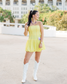 Embroidery Strapless Mini Dress