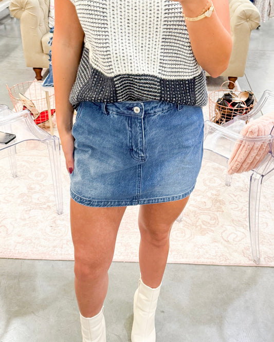 Denim Skort