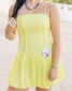 Embroidery Strapless Mini Dress