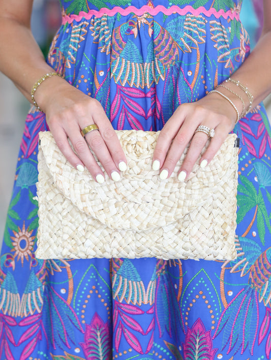 Beachy Woven Clutch