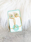 Glitter Top Rectangle Hoops