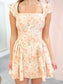 Rosalyn Floral Cap Sleeve Mini Dress