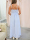 Aubrey Striped Halter Neck Maxi Dress