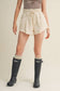 Frayed Hem Paperbag Shorts