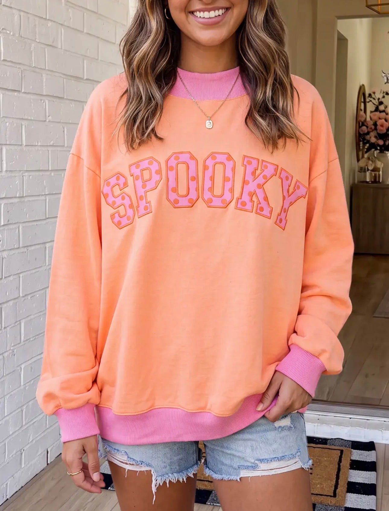 Spooky Mock Neck Sweatshirt