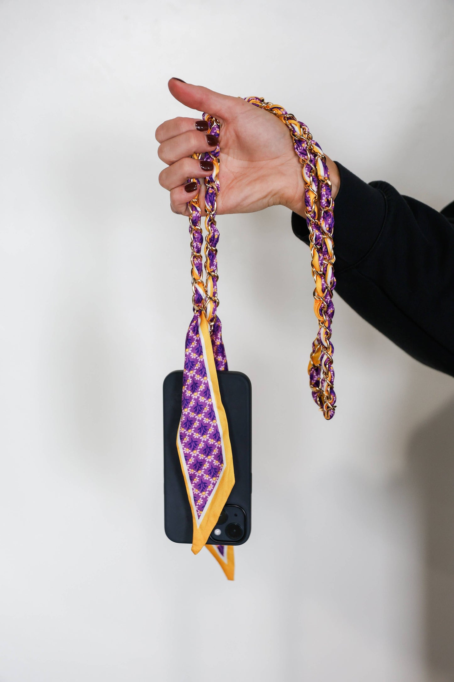 Woven Scarf Chain Purse/Phone Strap