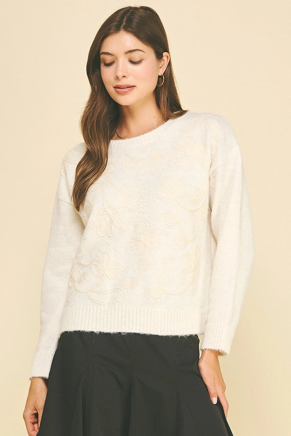 Finley Floral Knit Sweater