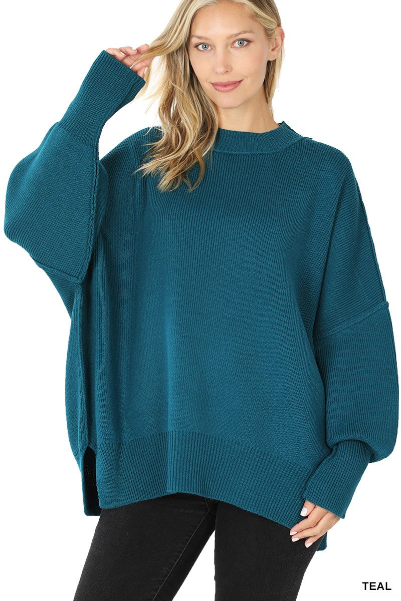 Side Slit Oversized Sweater