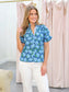 Audrey Floral Print Short Sleeve Blouse