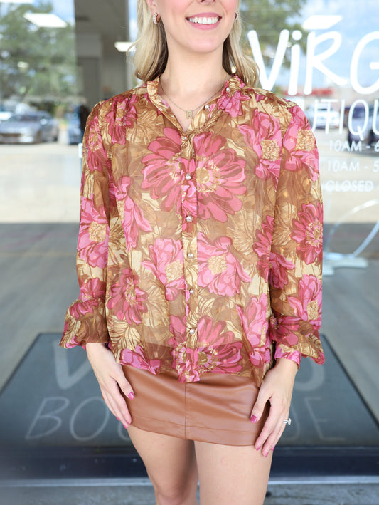 Heather Floral Blouse