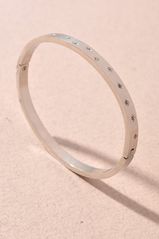 Star Patterned Bangle Bracelet